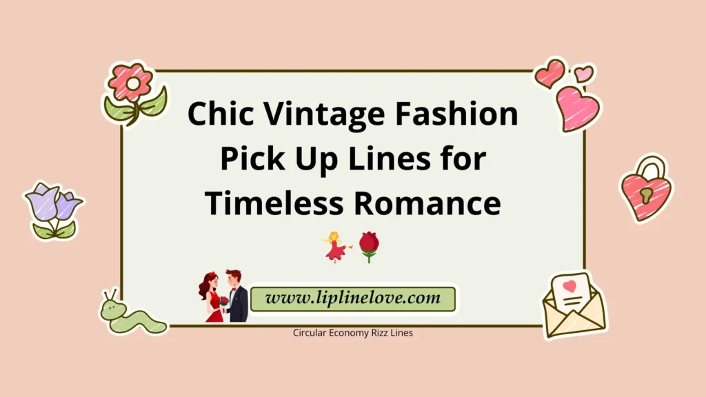 Chic Vintage Fashion Pick Up Lines for Timeless Romance