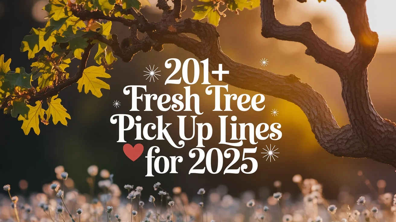 Fresh Tree Pick Up Lines