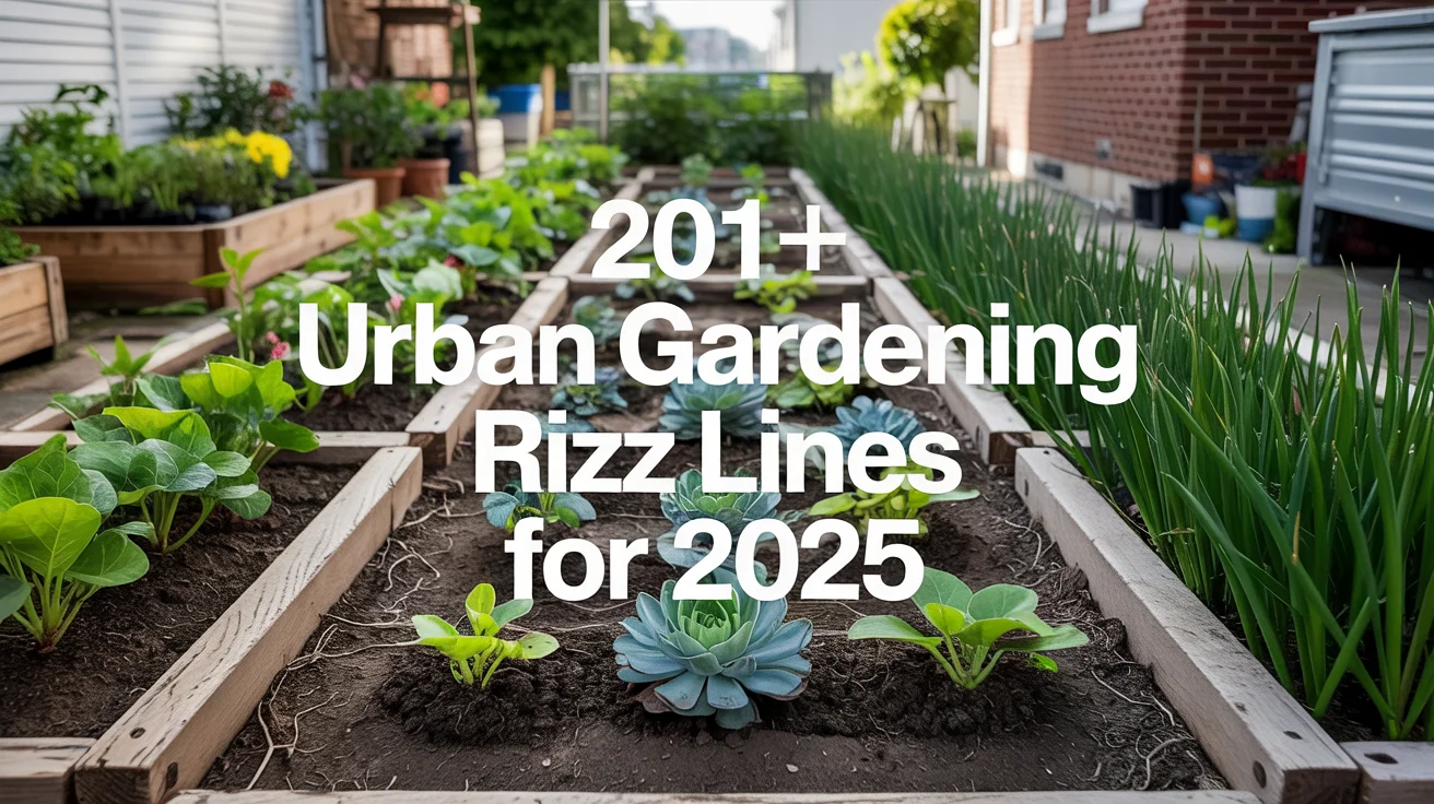 Urban Gardening Rizz Lines for