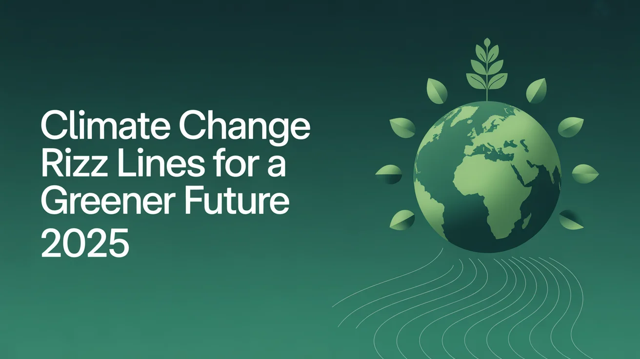Climate Change Rizz Lines for a Greener Future