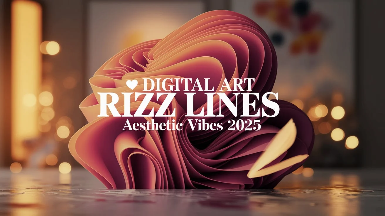 Digital Art Rizz Lines Aesthetic Vibes