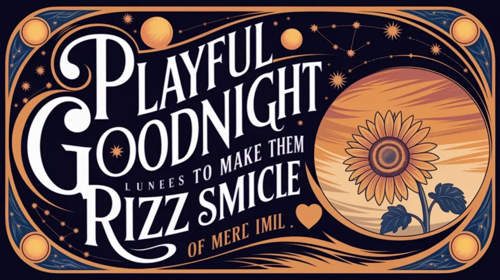 Playful Goodnight Rizz Lines to Make Them Smile
