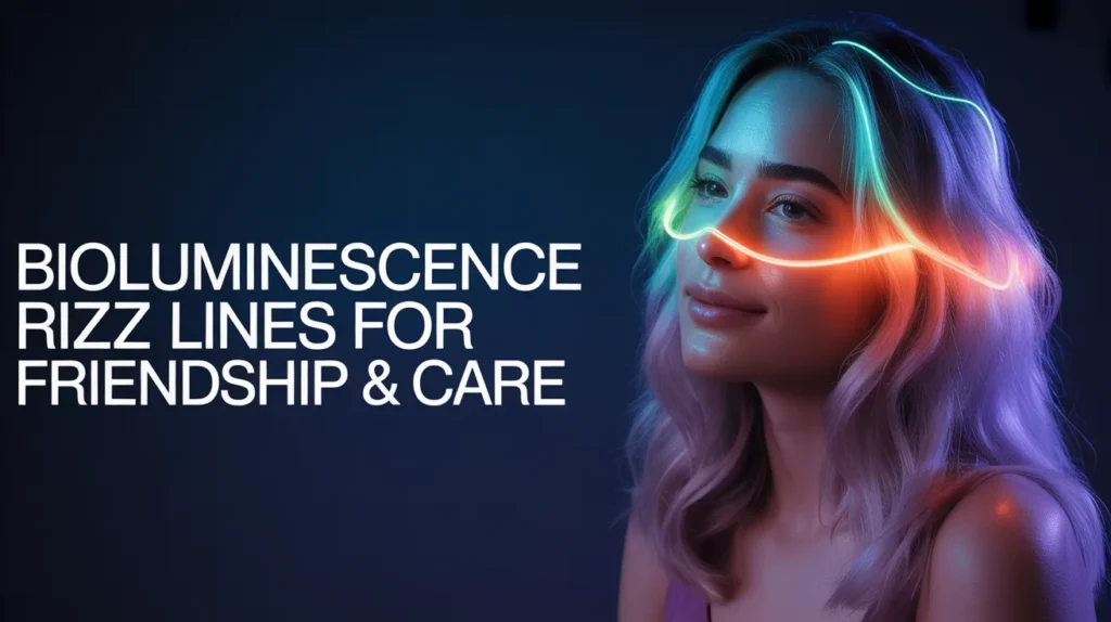 Bioluminescence Rizz Lines for Friendship & Care