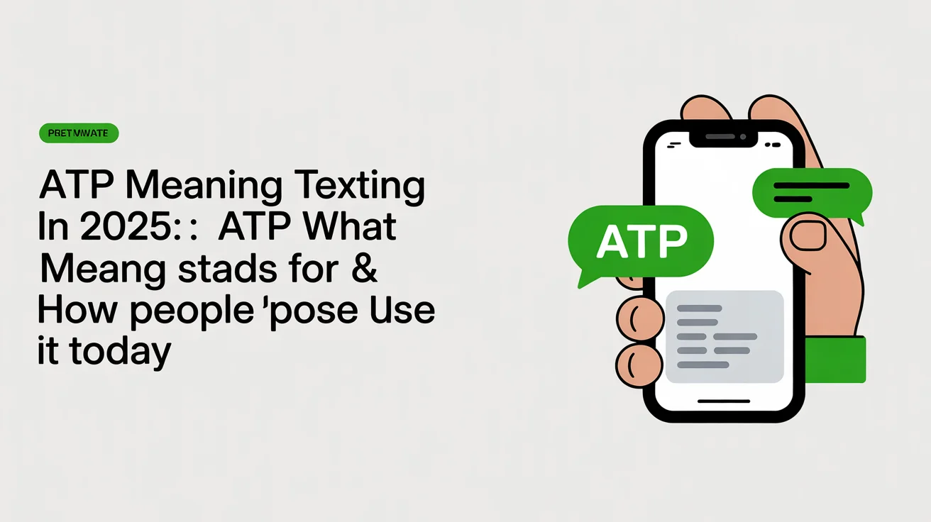 ATP Meaning Texting: What “ATP” Stands For & How People Use It Today
