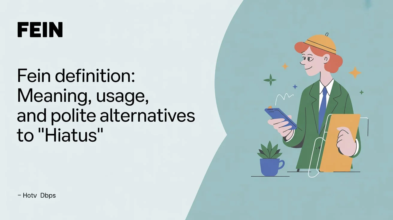Fein Definition: Meaning, Usage, and Polite Alternatives to ‘Hiatus’