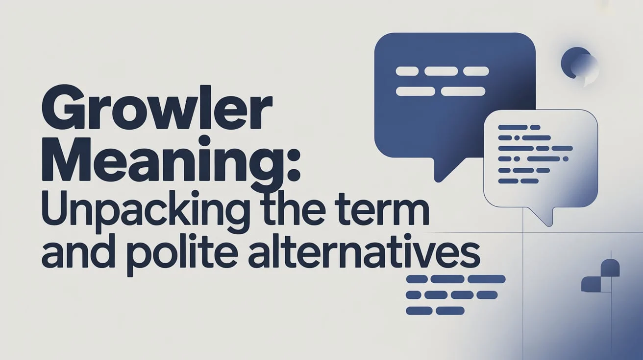 Growler Meaning: Unpacking the Term and Polite Alternatives