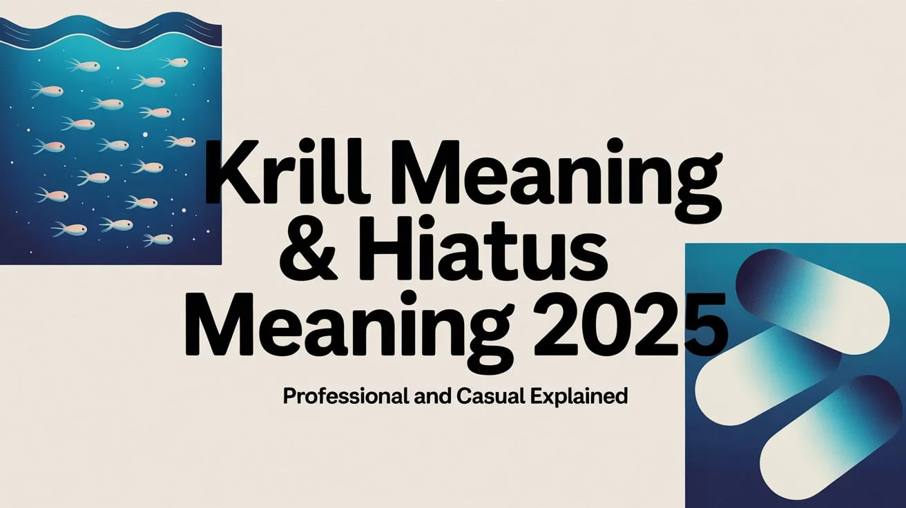Krill Meaning & Hiatus Meaning – Professional and Casual Explained