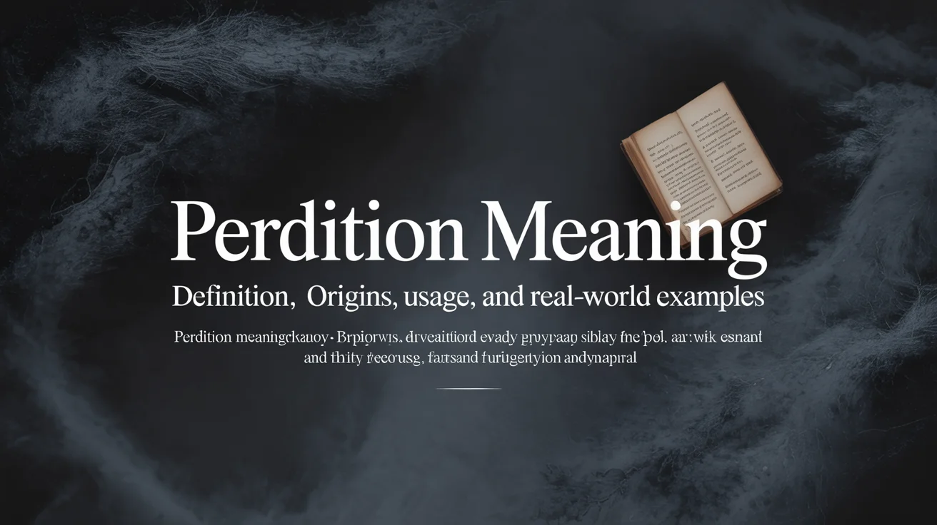 Perdition Meaning: Definition, Origins, Usage, and Real-World Examples