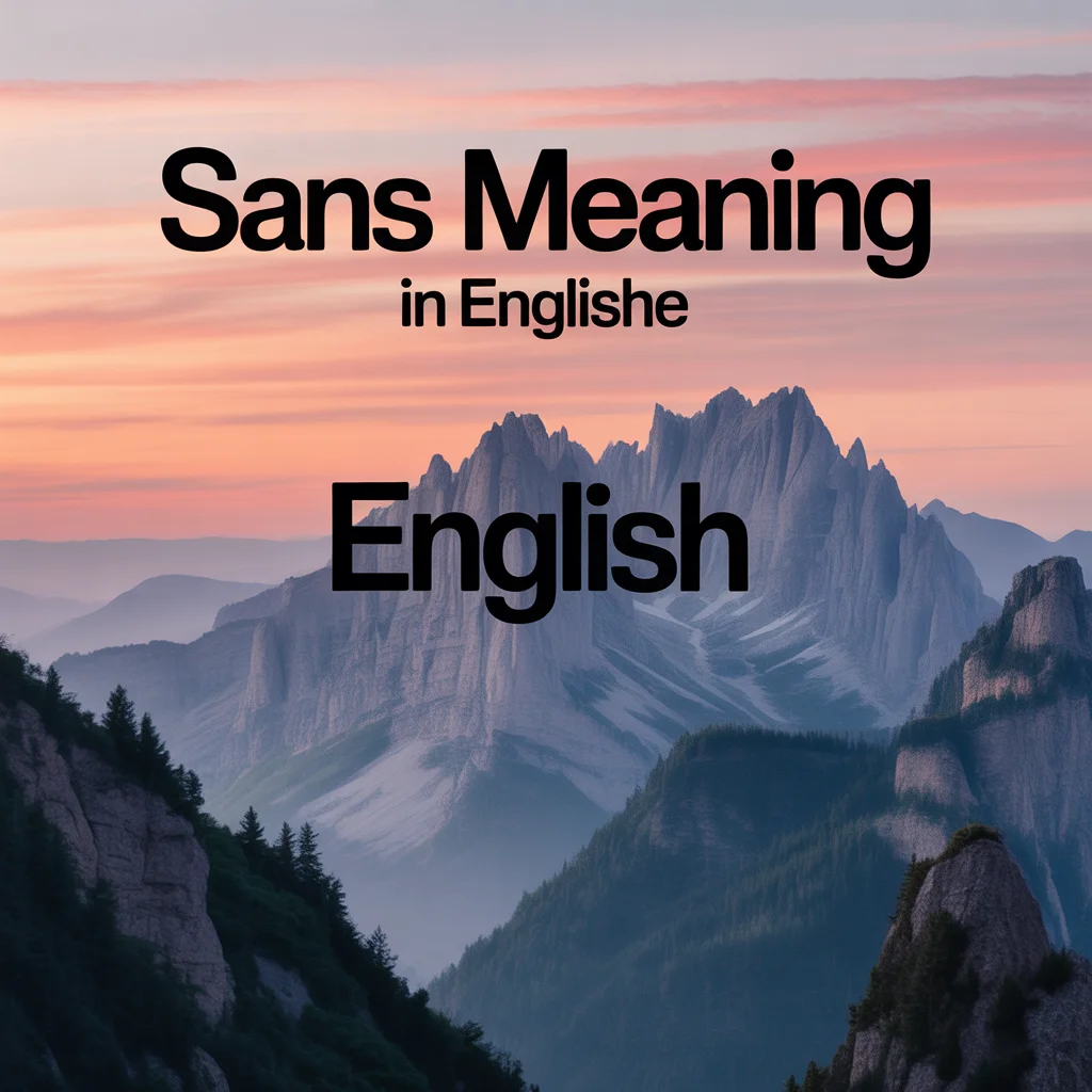 Sans Meaning in English