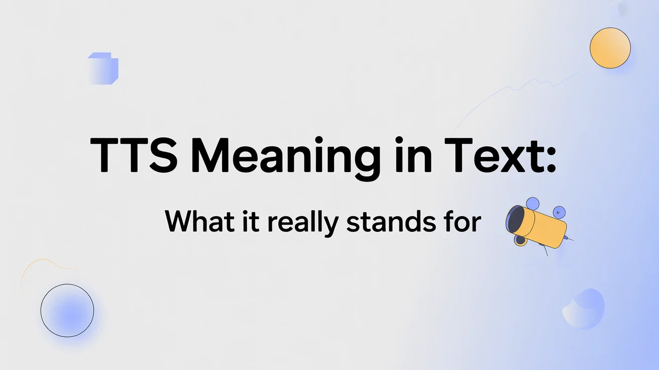 TTS Meaning in Text