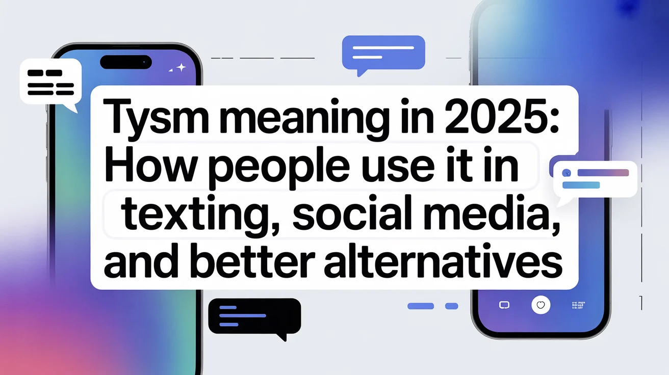 TYSM Meaning: How People Use It in Texting, Social Media, and Better Alternatives