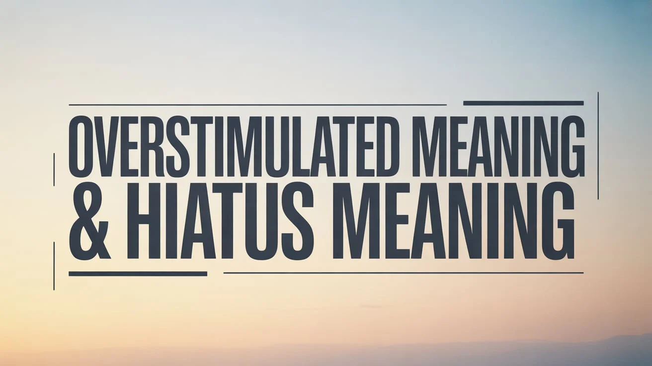 Overstimulated Meaning & Hiatus Meaning
