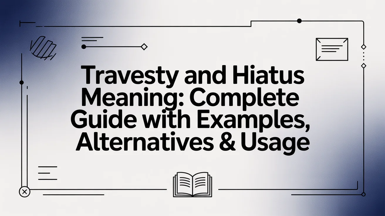 Travesty and Hiatus Meaning: Complete Guide with Examples, Alternatives & Usage